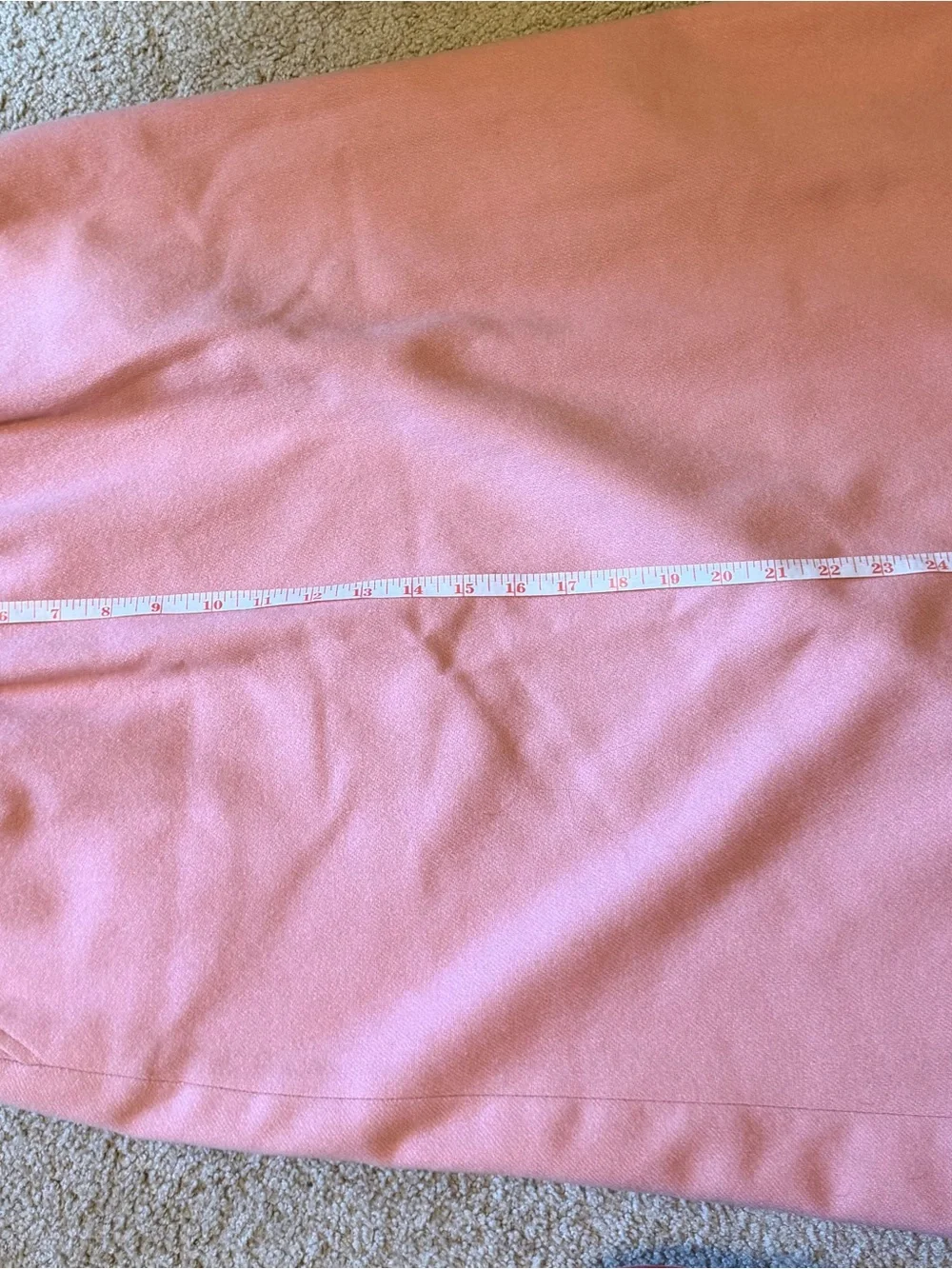 Vintage 70s/80s Jack Winter Pink 100% Wool Midi Skirt with Pockets. Size 12